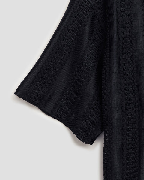 NIGHT BLACK KNIT SHIRT