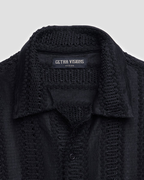 NIGHT BLACK KNIT SHIRT