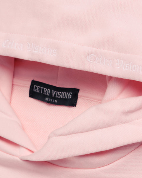 SIGNATURE PINK & WHITE PUFF HOODIE