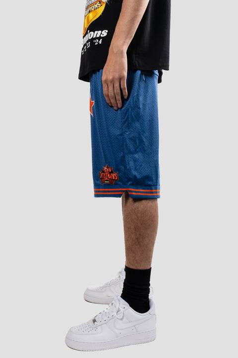 BLUE SWOOSH BASKETBALL SHORTS