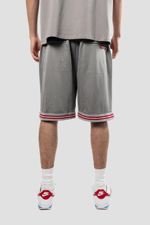 GREY SWOOSH BASKETBALL SHORTS