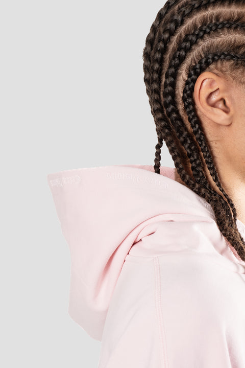 SIGNATURE PINK & WHITE PUFF HOODIE