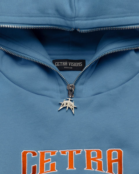 MARSH FRENCH BLUE FACE ZIP HOODIE
