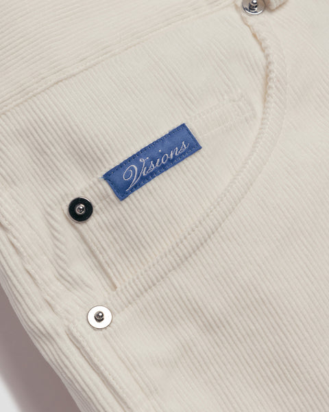 NILE CREAM WHITE CORDUROY TROUSERS