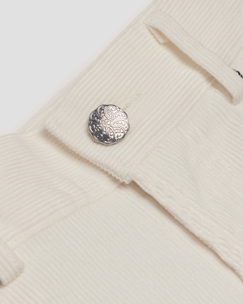 NILE CREAM WHITE CORDUROY TROUSERS