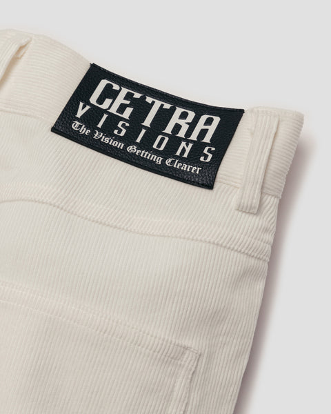 NILE CREAM WHITE CORDUROY TROUSERS