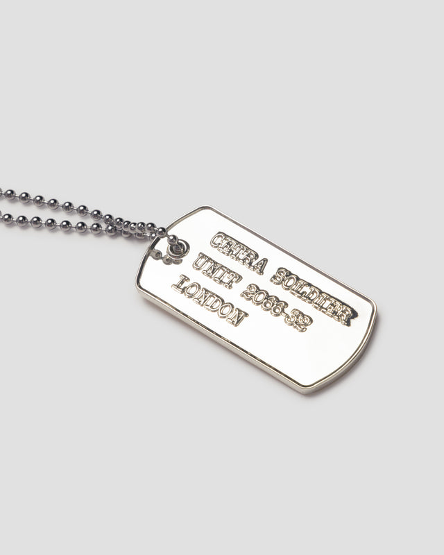 SILVER SOLDIER DOG TAG