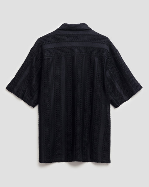 NIGHT BLACK KNIT SHIRT