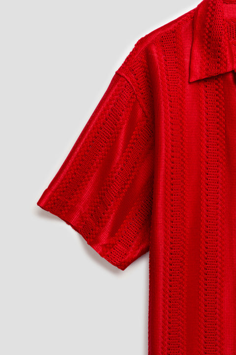 RUBY RED KNIT SHIRT
