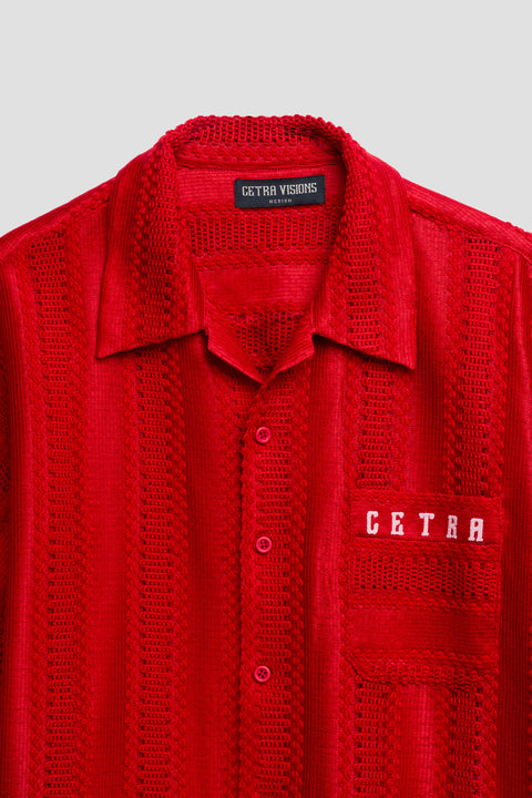RUBY RED KNIT SHIRT