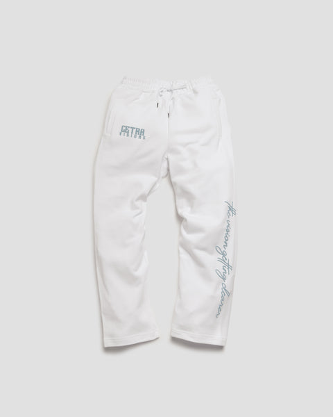 SIGNATURE WHITE & BLUE PUFF JOGGERS