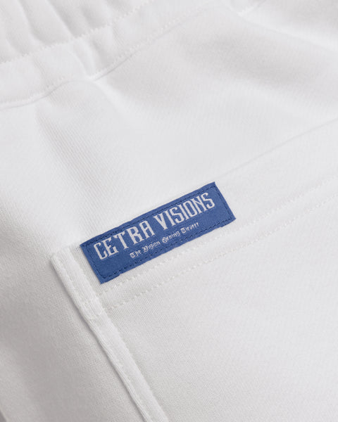 SIGNATURE WHITE & BLUE PUFF JOGGERS