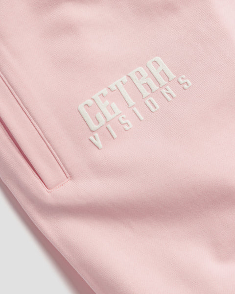 SIGNATURE PINK & WHITE PUFF JOGGERS