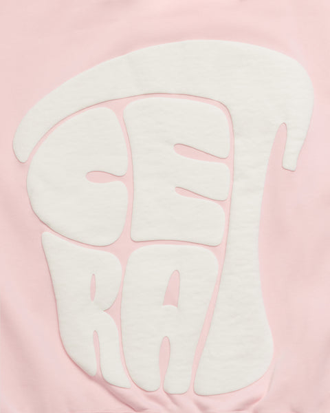 SIGNATURE PINK & WHITE PUFF HOODIE