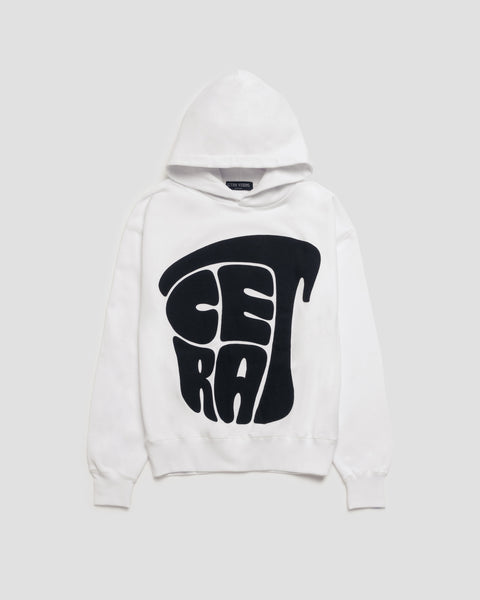 SIGNATURE WHITE & BLACK PUFF HOODIE