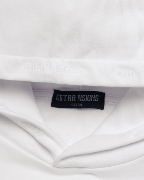 SIGNATURE WHITE & BLUE PUFF HOODIE