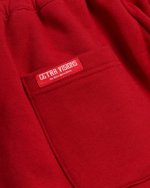 SCARLET RED CARGO SHORTS