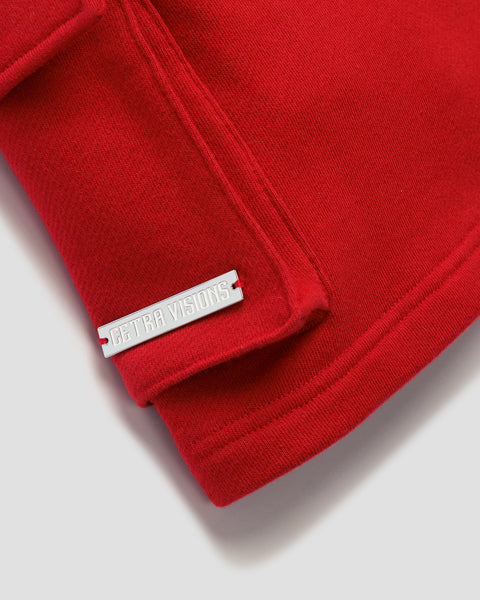 SCARLET RED CARGO SHORTS