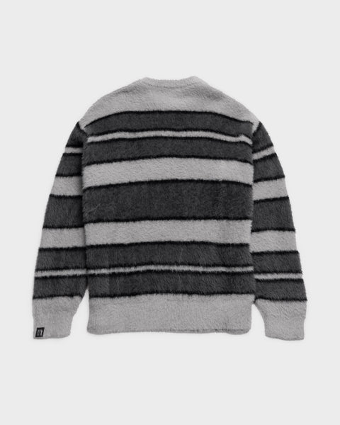 GREY STRIPE KNITTED SWEATER