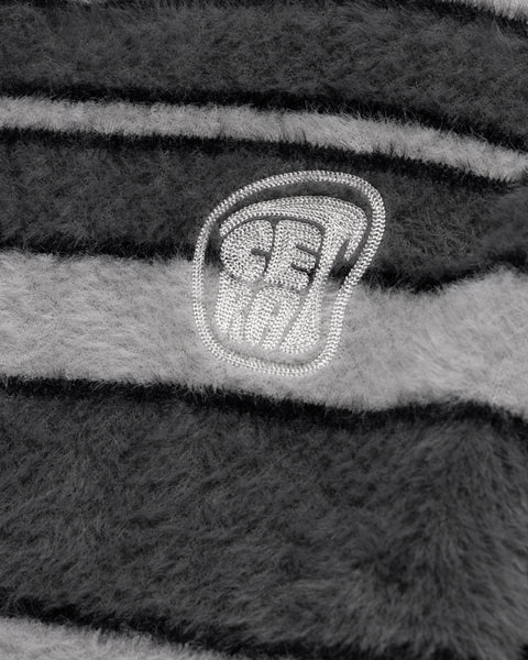 GREY STRIPE KNITTED SWEATER