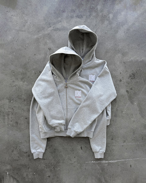 SUPERIOR GREY ZIP HOODIE