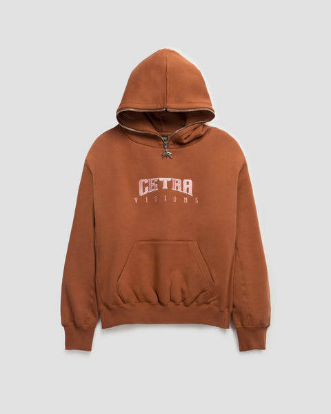 MARSH CHOCOLATE BROWN FACE ZIP HOODIE