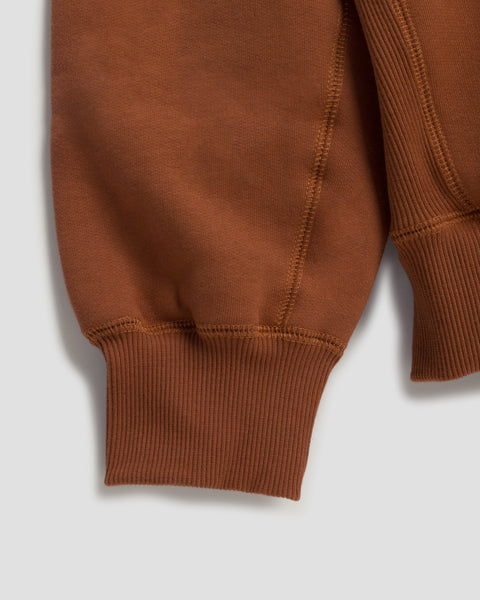 MARSH CHOCOLATE BROWN FACE ZIP HOODIE
